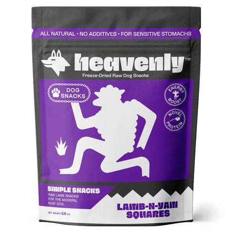 Heavenly Pet Food - Heavenly Simple Snacks - Lamb-N-Yam Squares Dog Treats