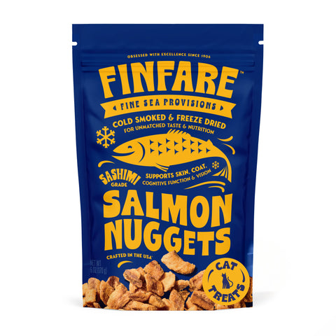 Finfare Pet Foods - Freeze-Dried Salmon Nuggets for Cats, 6oz