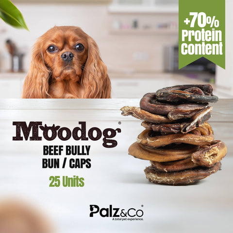 Palz&Co - Moodog Beef Bully Bun/ Caps, 25 Pack