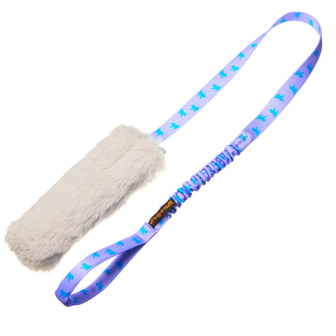 Tug-E-Nuff - Faux Fur Squeaky Chaser Bungee Edition | Tug-E-Nuff