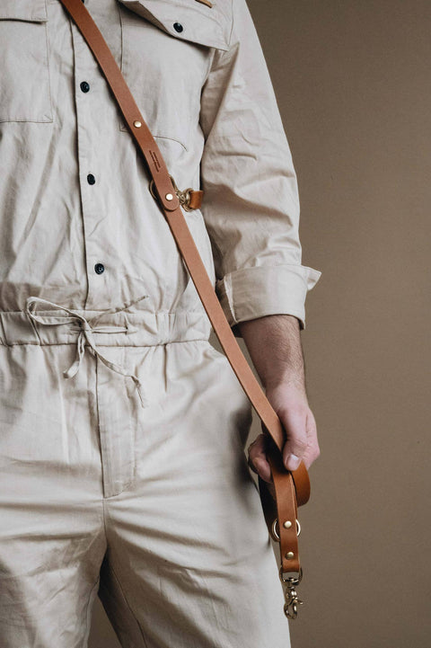 BAND&ROLL - Crossbody Dog Leather Leash. Lasso