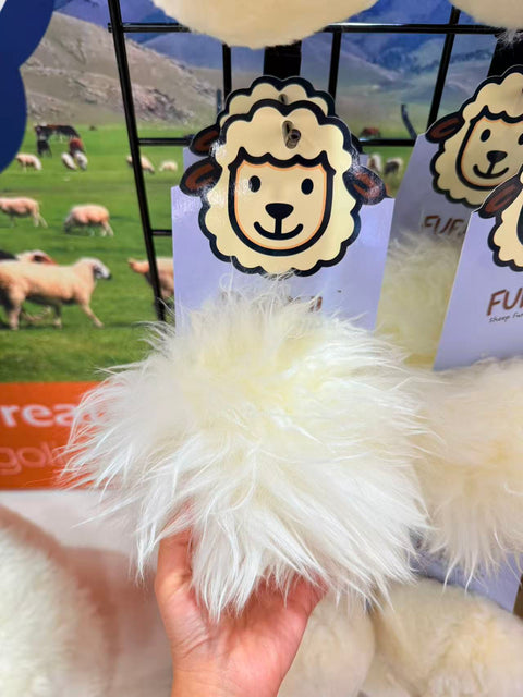 Herders Choice Chews - Furbul   Real Sheep Fur Cuddle Ball for Dogs