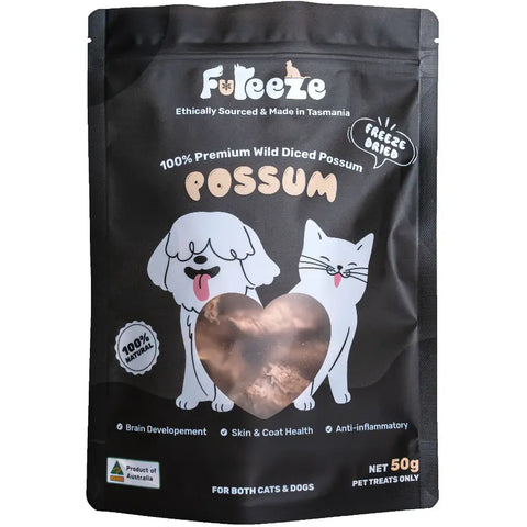 Fureeze - 50g Freeze Dried Diced Possum By Fureeze™ for Cats & Dogs