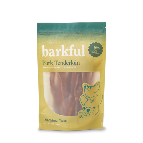 Barkful - Pork Tenderloin Dog Treats (4 oz Bag)- SINGLE INGREDIENT