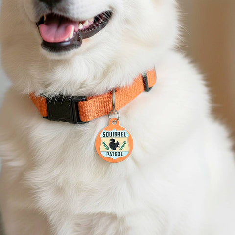 Bad Tags - Dog ID Tag with Personalized QR Code - Squirrel Patrol