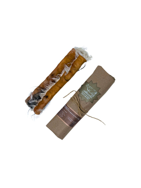 Litto Howler - Grass-Fed Beef Rawhide Roll (Fur-On) | 8 Inches