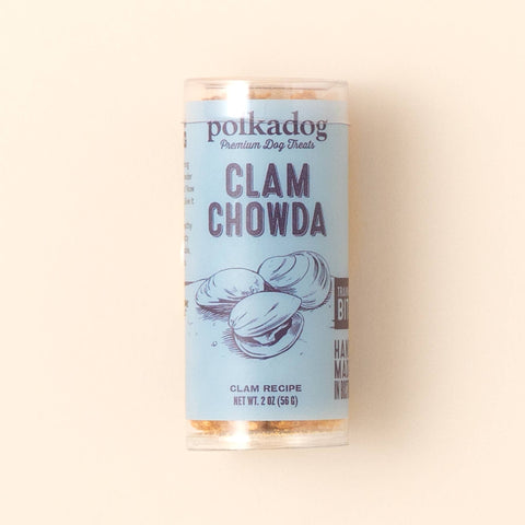 Polkadog - Mini Tube: Clam Chowda, Training Bits - 2oz - Dog Treats