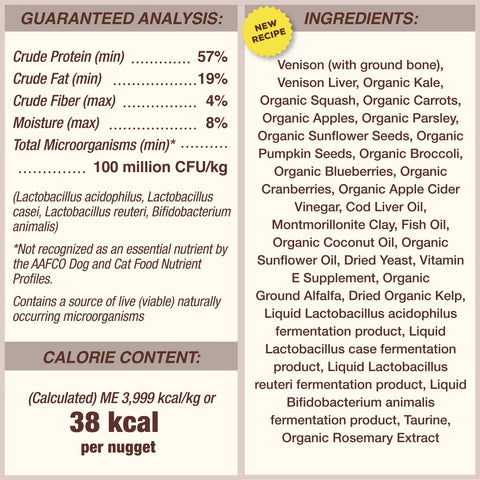 Primal Venison Nuggets Grain-Free Raw Freeze-Dried Dog Food
