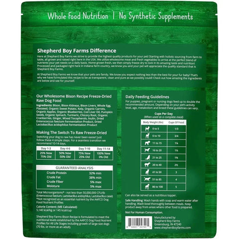 Shepherd Boy Farms Freeze-Dried Recipe Dog Food 14oz