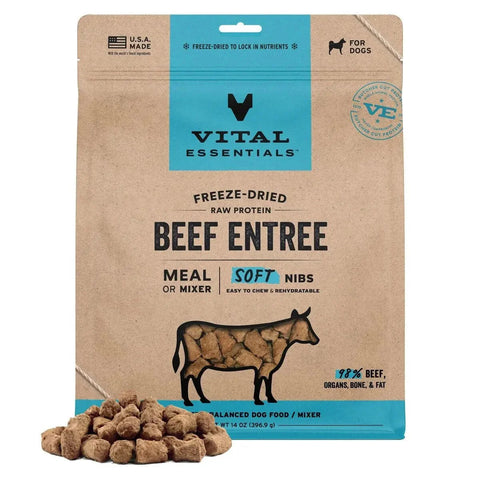 Vital Essentials¨ Freeze-Dried Raw Entree & Mixer Dog Food Soft Nibs 14 oz